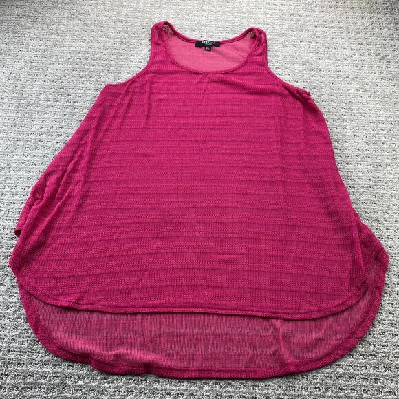 Red Coral Collections Tank Top Mesh See Through Shirt Women Size XXL Sleeveless - Picture 1 of 4